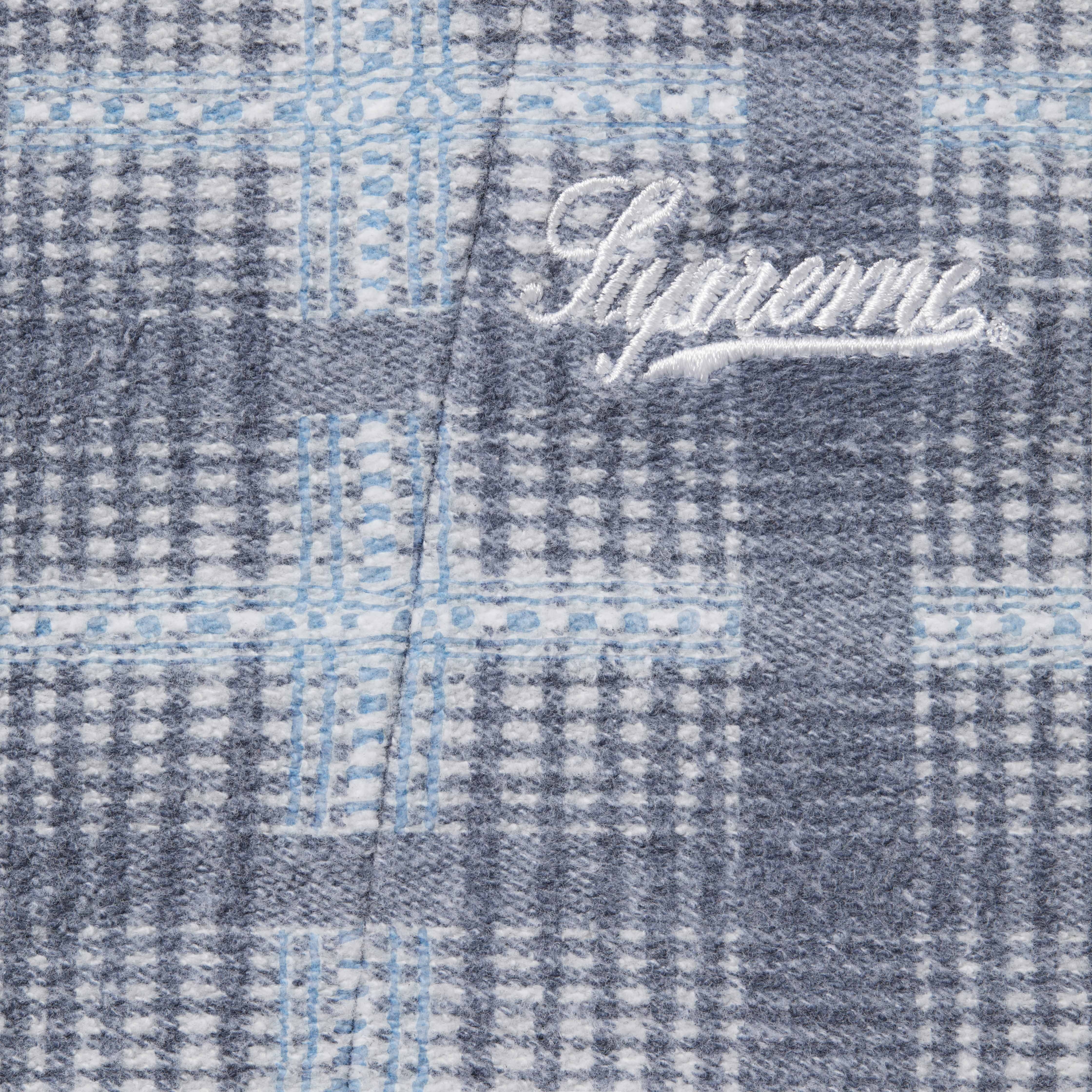 Hooded Plaid Knit Shirt view 9